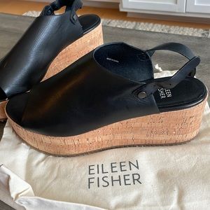 Eileen Fisher smooth leather sandals